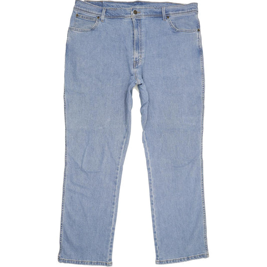 Wrangler Men Blue Straight Regular Stretch Jeans W42 L32
