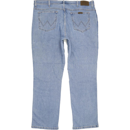 Wrangler Men Blue Straight Regular Stretch Jeans W42 L32