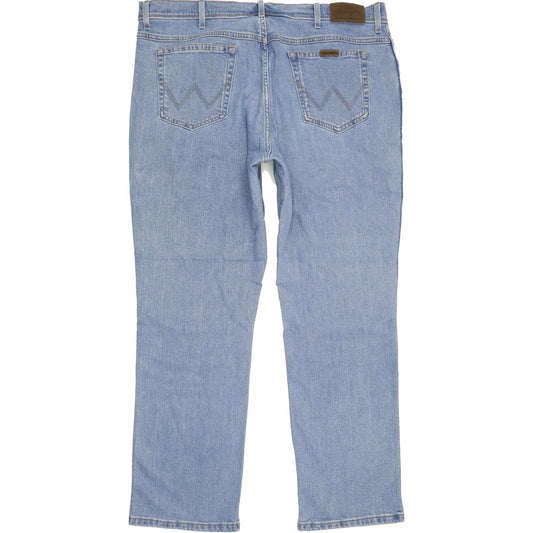 Wrangler Men Blue Straight Regular Stretch Jeans W42 L32