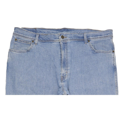 Wrangler Men Blue Straight Regular Stretch Jeans W42 L32