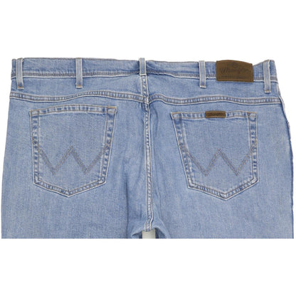 Wrangler Men Blue Straight Regular Stretch Jeans W42 L32