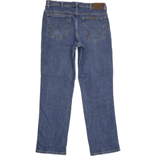 Wrangler Men Blue Straight Regular Jeans W36 L32