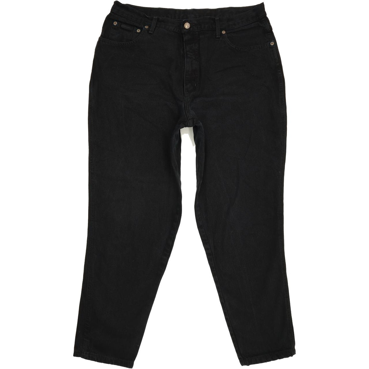 Wrangler Utha Men Black Straight Regular Jeans W37 L29