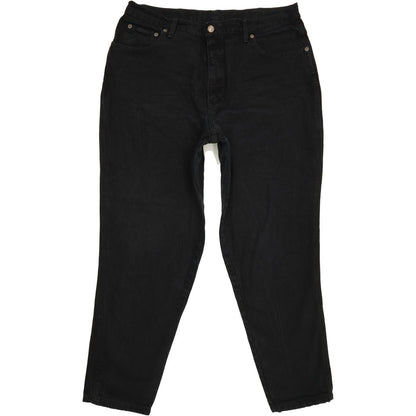 Wrangler Utha Men Black Straight Regular Jeans W37 L29