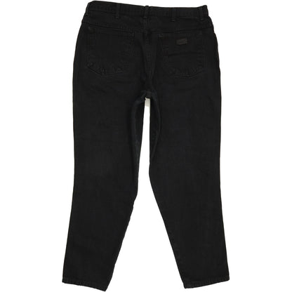 Wrangler Utha Men Black Straight Regular Jeans W37 L29
