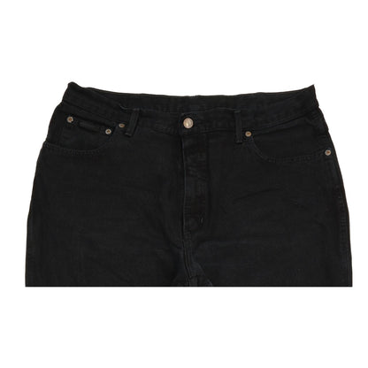 Wrangler Utha Men Black Straight Regular Jeans W37 L29