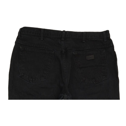 Wrangler Utha Men Black Straight Regular Jeans W37 L29