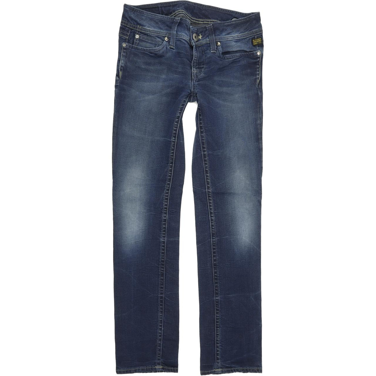 G-Star Ford Women Blue Straight Regular Stretch Jeans W28 L32