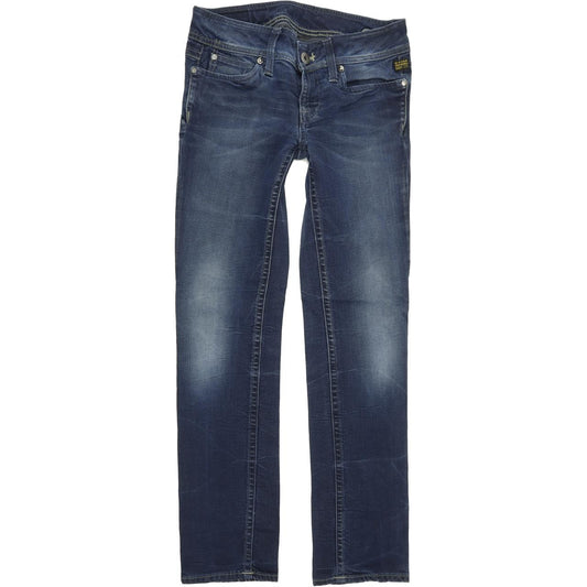 G-Star Ford Women Blue Straight Regular Stretch Jeans W28 L32