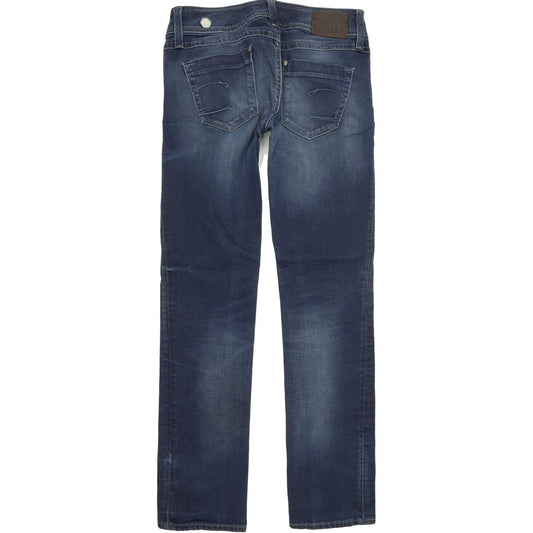 G-Star Ford Women Blue Straight Regular Stretch Jeans W28 L32