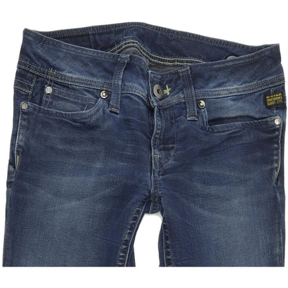 G-Star Ford Women Blue Straight Regular Stretch Jeans W28 L32