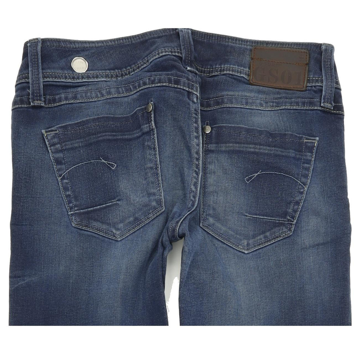 G-Star Ford Women Blue Straight Regular Stretch Jeans W28 L32