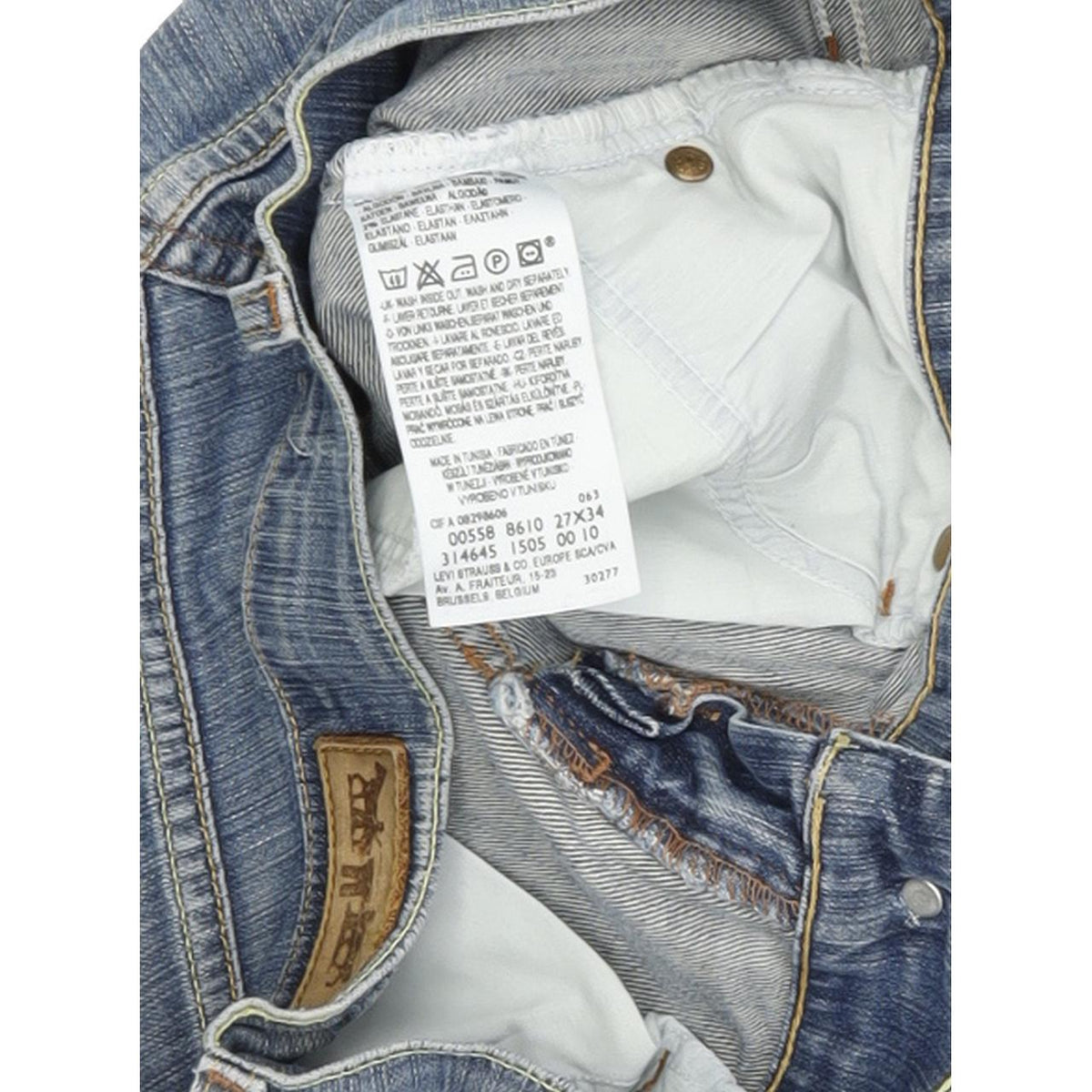 Levi's 558 Women Blue Straight Slim Stretch Jeans W27 L31