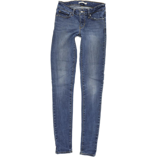 Levi's 711 Women Blue Skinny Slim Jeans W26 L34