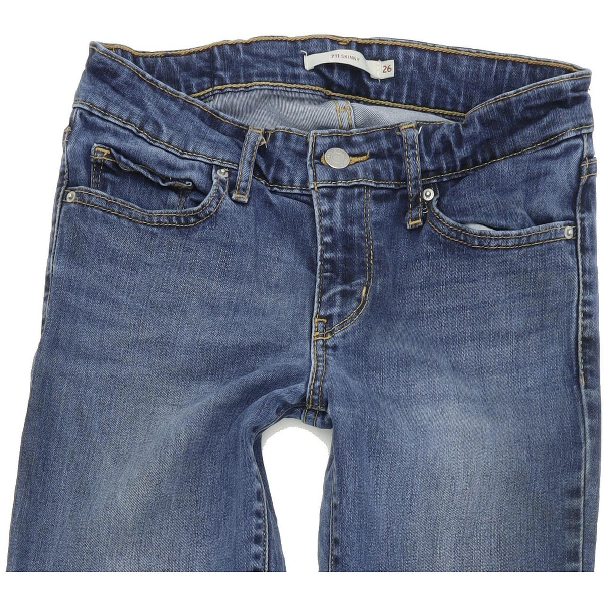 Levi's 711 Women Blue Skinny Slim Jeans W26 L34
