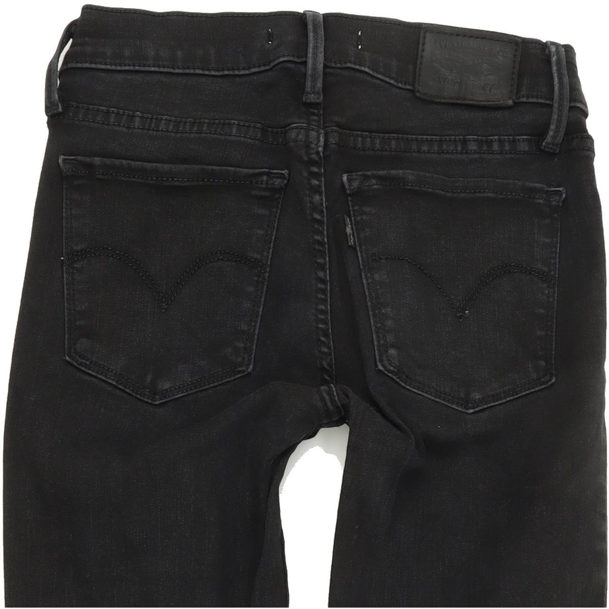 Levi's 710 Super Women Black Skinny Slim Stretch Jeans W25 L28