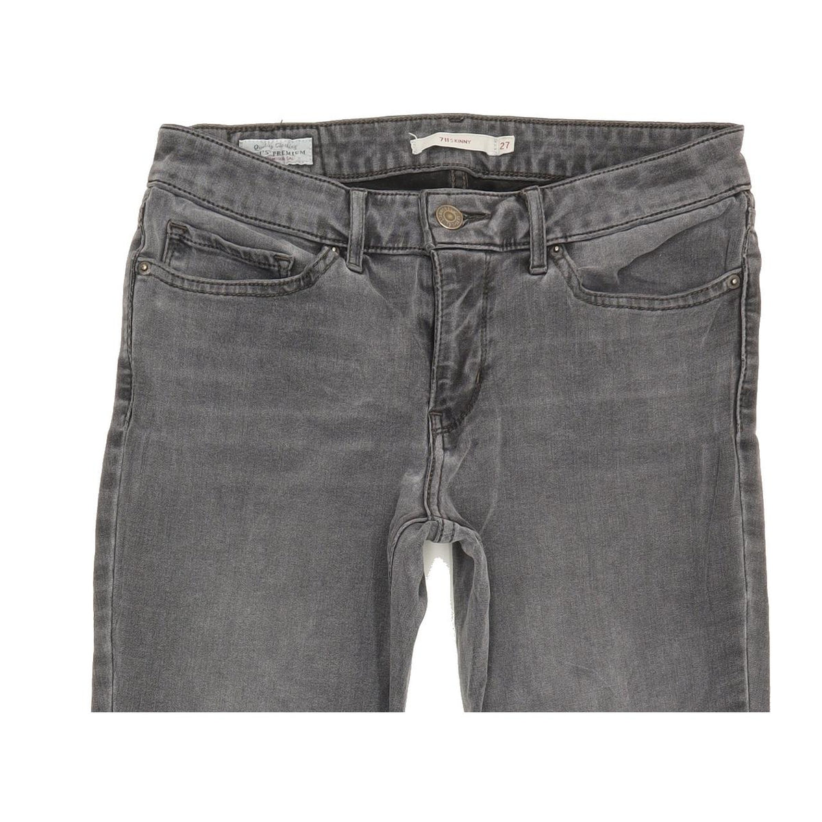 Levi's 711 Women Grey Skinny Slim Jeans W27 L28
