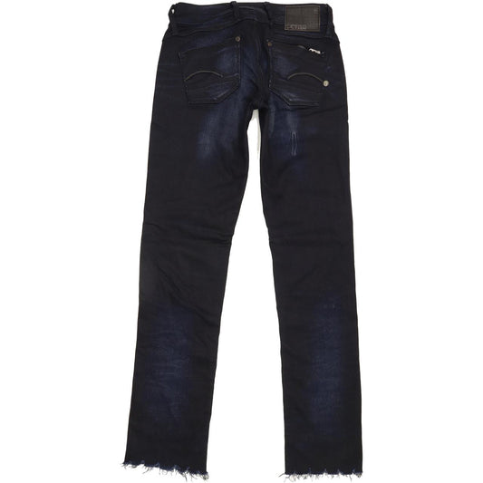 G-Star Attacc Women Navy Straight Slim Stretch Jeans W26 L29
