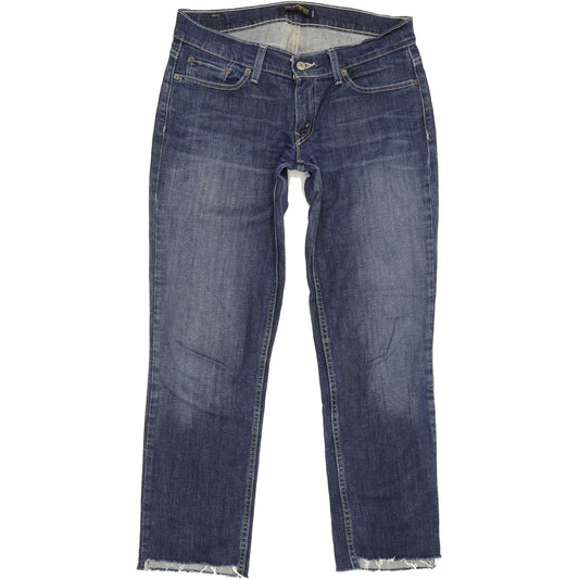 Levi's 524 Women Blue Straight Slim Stretch Jeans W30 L27