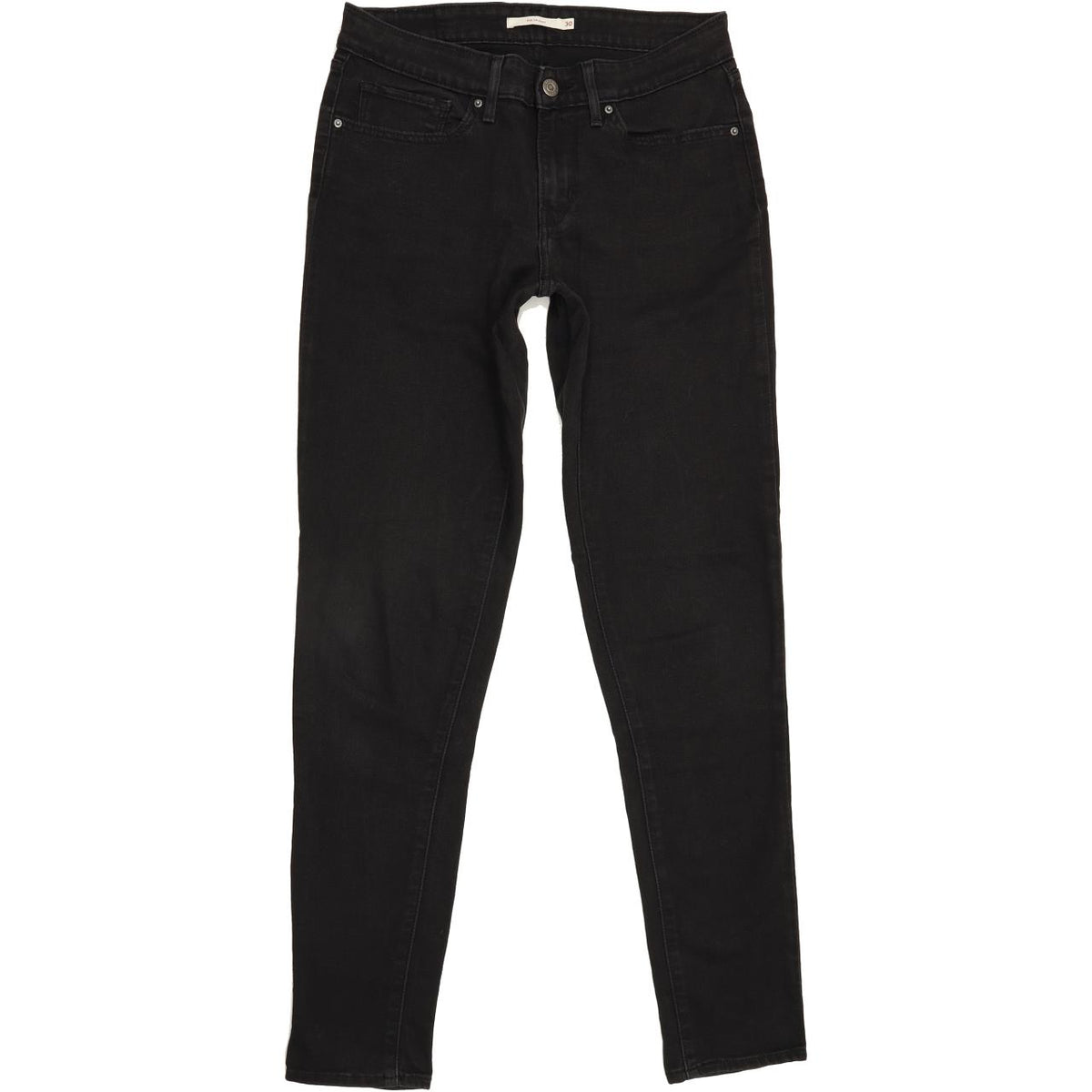 Levi's 711 Women Black Skinny Slim Stretch Jeans W30 L31