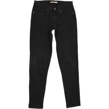 Levi's 711 Women Black Skinny Slim Stretch Jeans W30 L31