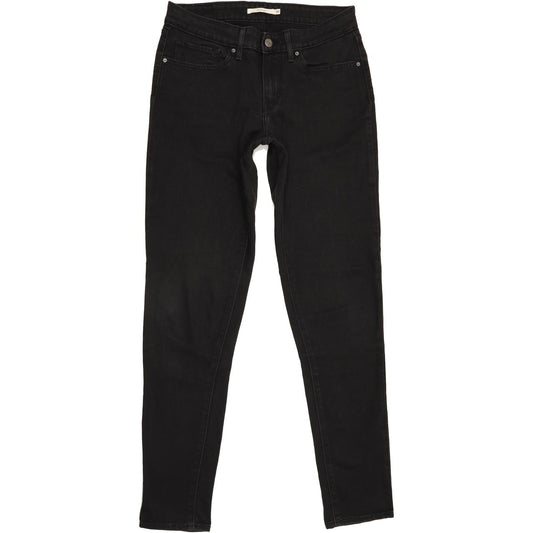 Levi's 711 Women Black Skinny Slim Stretch Jeans W30 L31