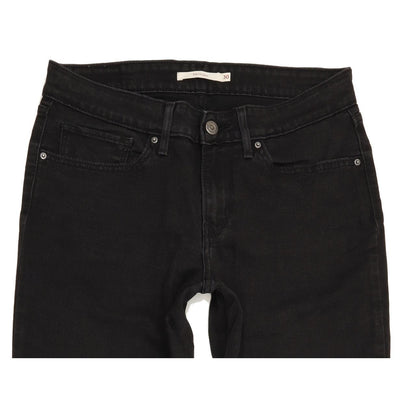 Levi's 711 Women Black Skinny Slim Stretch Jeans W30 L31