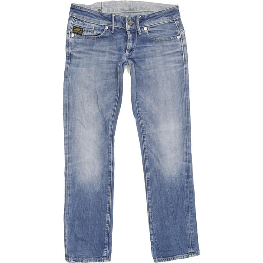 G-Star Women Blue Straight Slim Jeans W27 L28