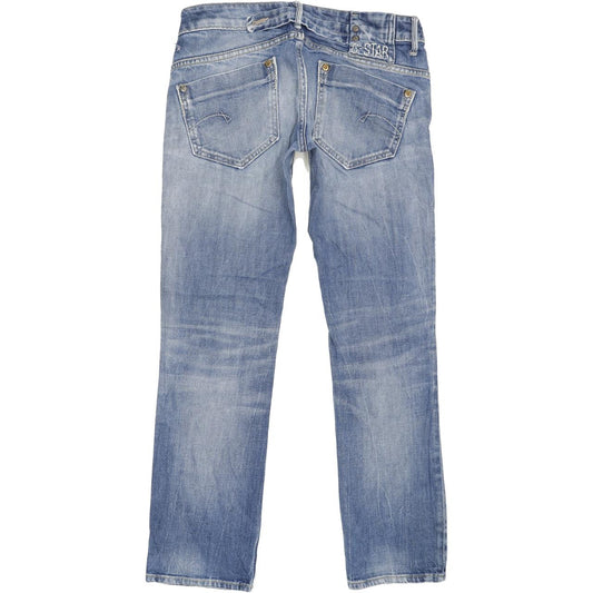 G-Star Women Blue Straight Slim Jeans W27 L28