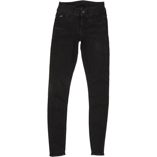 G-Star Lynn Women Black Skinny Slim Stretch Jeans W25 L30