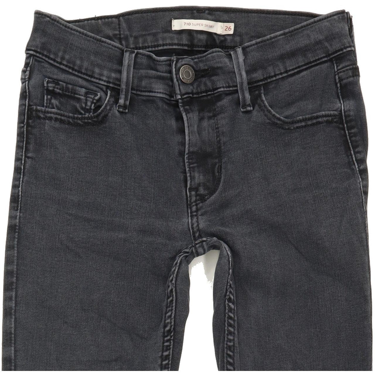 Levi's 710 Women Charcoal Skinny Extra-Slim Stretch Jeans W26 L29