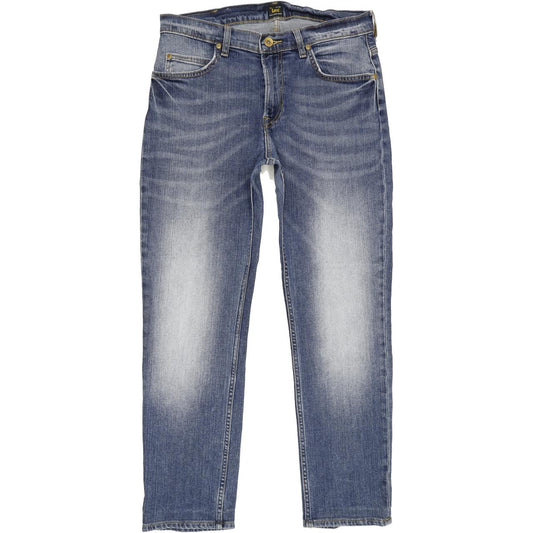 Lee Rider Men Blue Straight Regular Stretch Jeans W32 L28