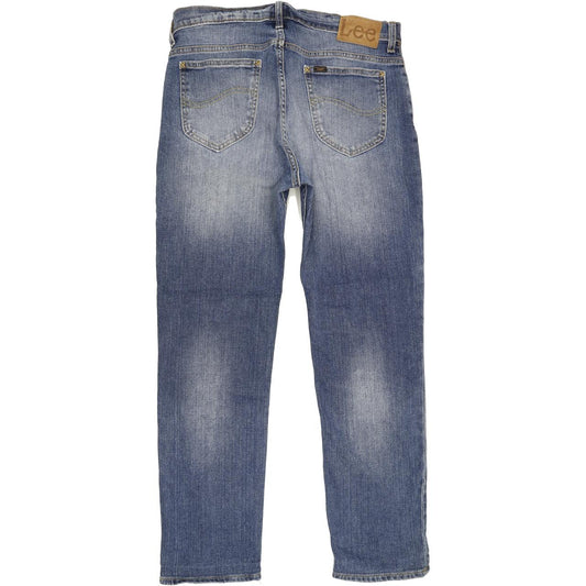 Lee Rider Men Blue Straight Regular Stretch Jeans W32 L28