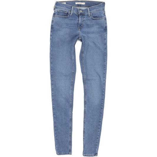Levi's 710 Super Women Blue Skinny Slim Stretch Jeans W26 L32