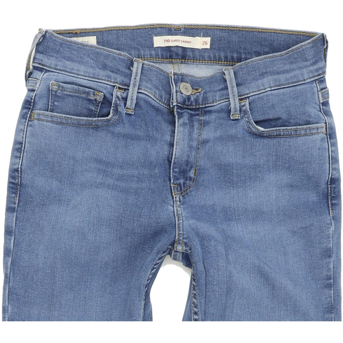 Levi's 710 Super Women Blue Skinny Slim Stretch Jeans W26 L32