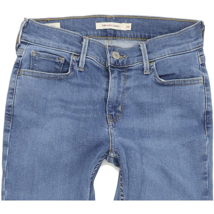 Levi's 710 Super Women Blue Skinny Slim Stretch Jeans W26 L32
