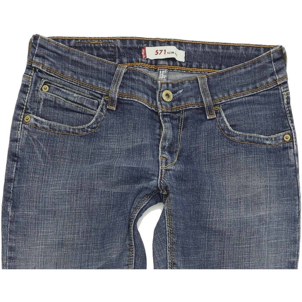Levi's 571 Women Blue Straight Regular Stretch Jeans W29 L33
