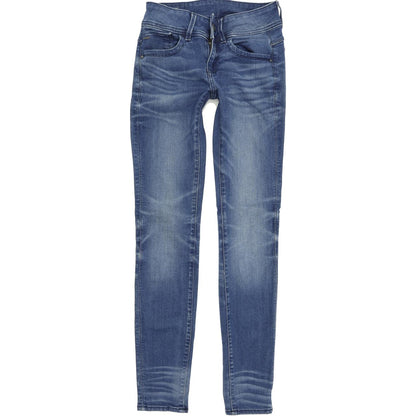 G-Star Lynn Mid Women Blue Skinny Slim Stretch Jeans W24 L30
