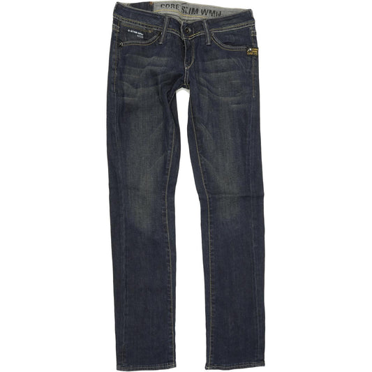 G-Star Core Women Blue Skinny Slim Stretch Jeans W28 L31