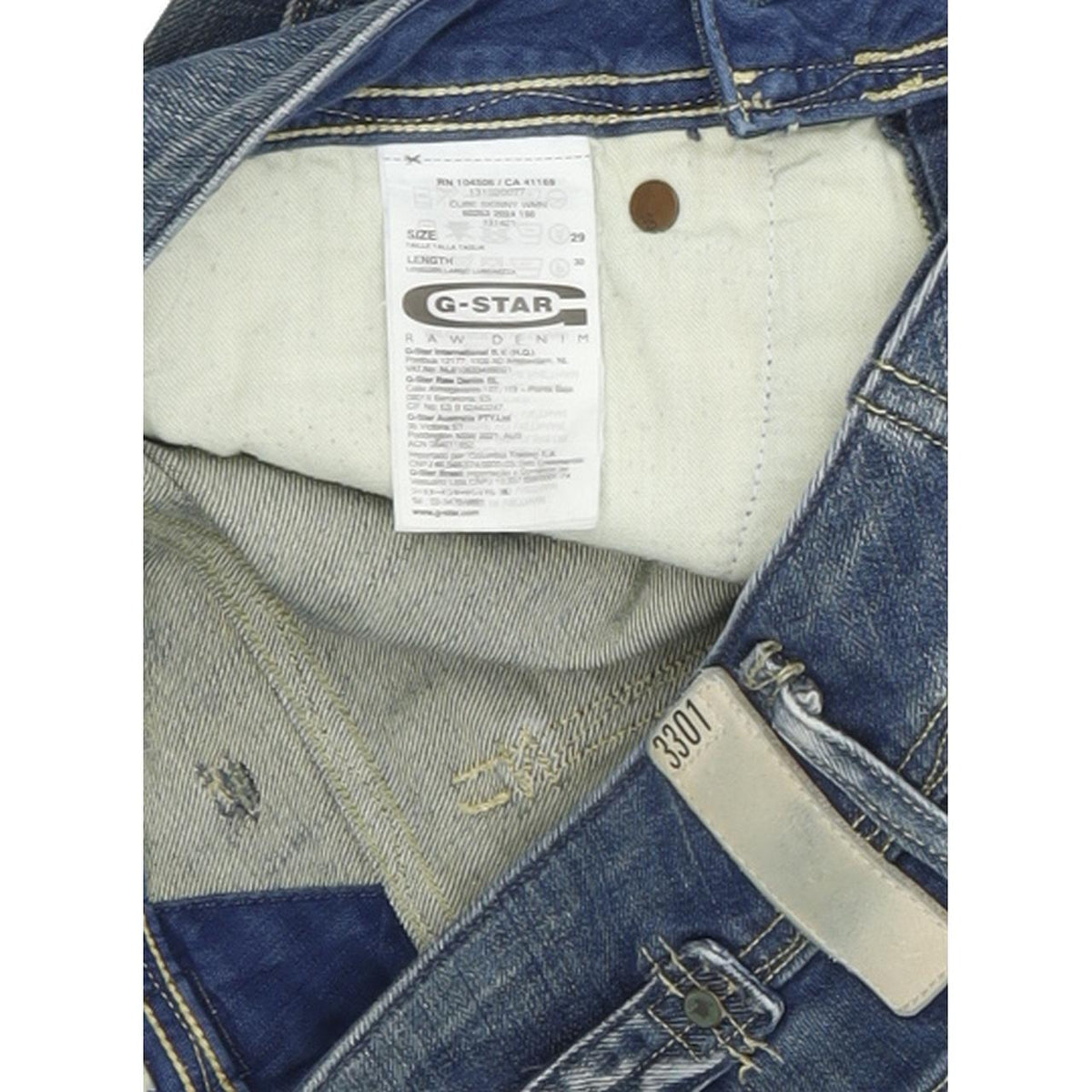 G-Star Cube Women Blue Skinny Slim Stretch Jeans W29 L31