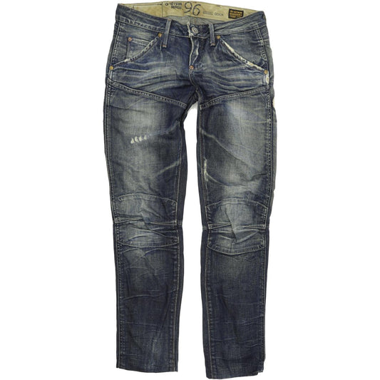 G-Star Elwood Heritage Women Blue Straight Slim Jeans W27 L29