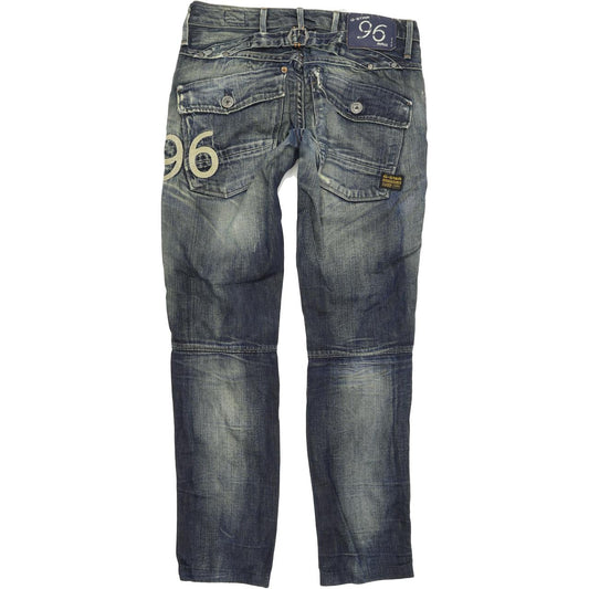 G-Star Elwood Heritage Women Blue Straight Slim Jeans W27 L29
