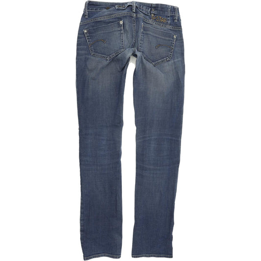 G-Star Midge Women Blue Straight Regular Stretch Jeans W26 L34
