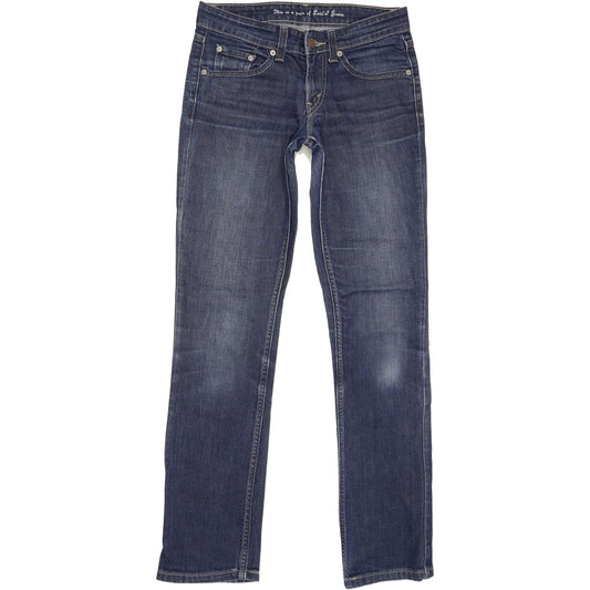 Levi's Women Blue Straight Slim Stretch Jeans W29 L31