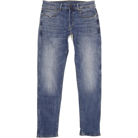 G-Star 3301 Men Blue Straight Slim Stretch Jeans W31 L31