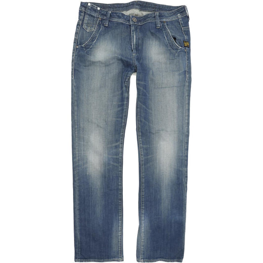 G-Star Lyric Women Blue Straight Loose Stretch Jeans W30 L34