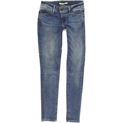 Levi's 711 Women Blue Skinny Slim Stretch Jeans W26 L30