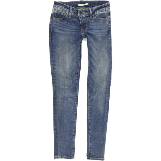 Levi's 711 Women Blue Skinny Slim Stretch Jeans W26 L30