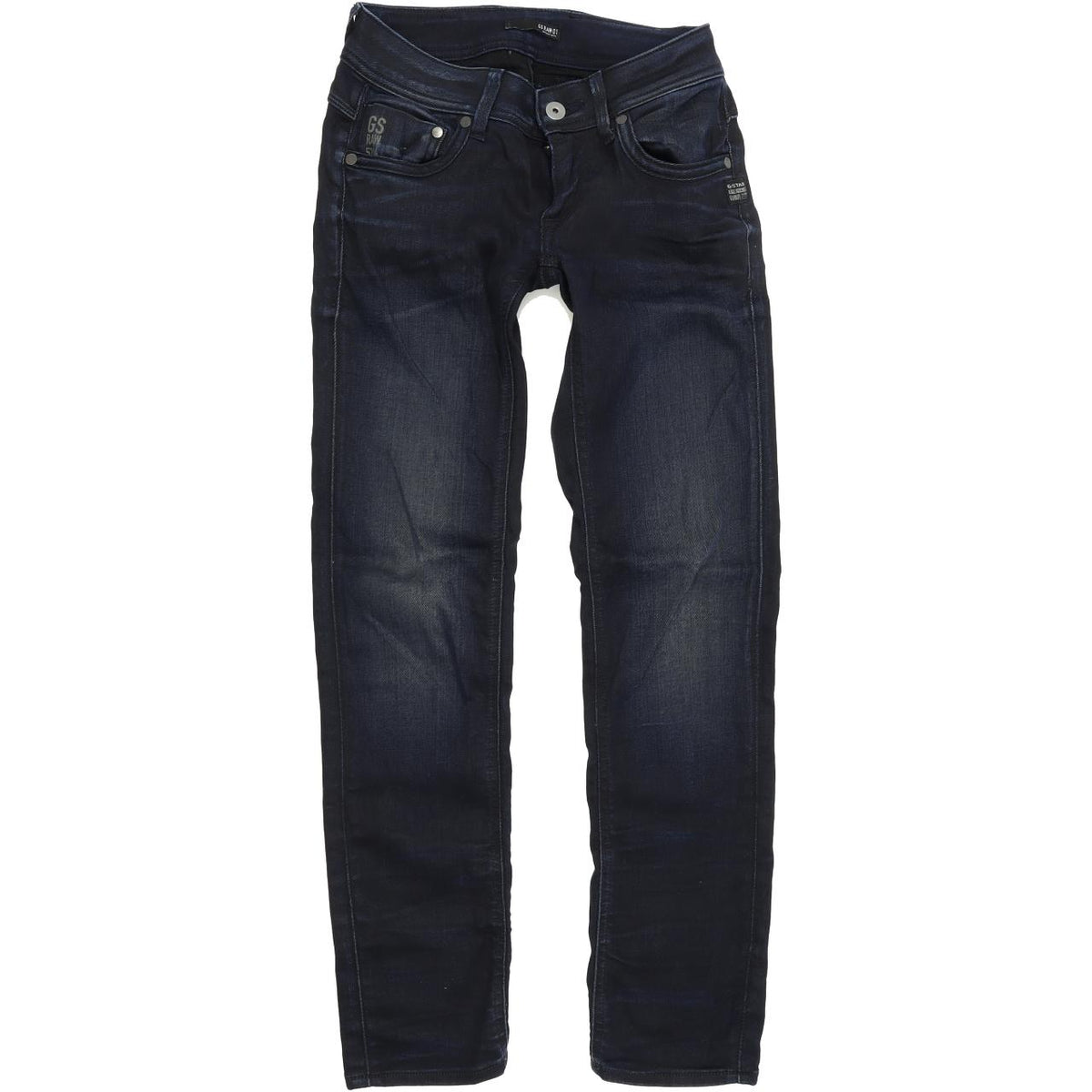 G-Star Attacc Women Blue Straight Regular Stretch Jeans W25 L28
