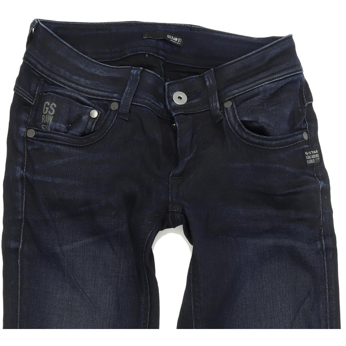 G-Star Attacc Women Blue Straight Regular Stretch Jeans W25 L28